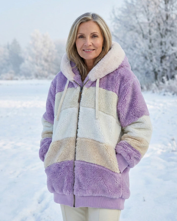 Colorblock Plush Jacket