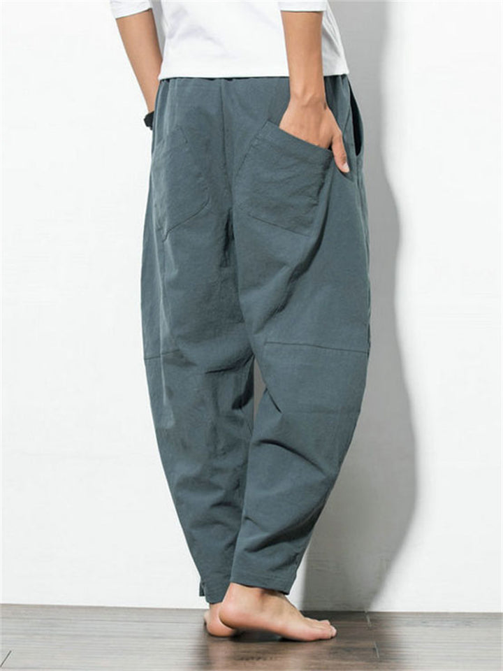 Ronan Men’s Linen Pants – Ultra-Light Cotton Blend with Drawstring Waist