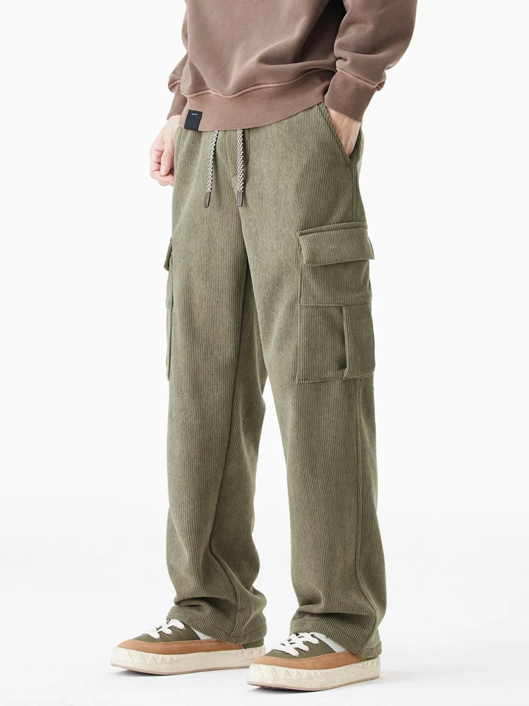 Hayes Corduroy Cargo Pants – Soft Stretch Fabric with Tapered Fit for Everyday Wear