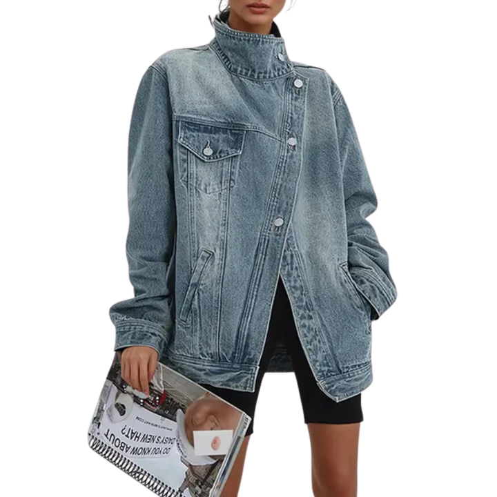 SARAH™ – Street Style Trendy Asymmetric Button Jacket