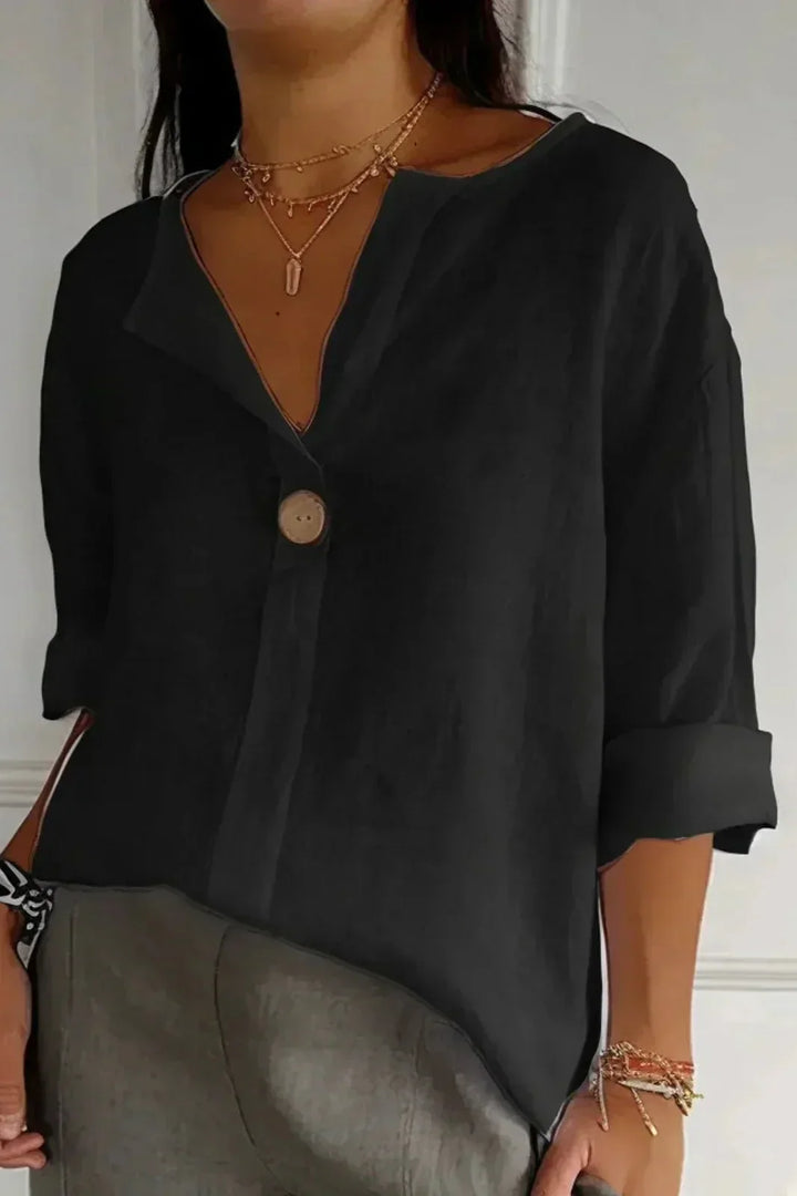 Rowena Linen Tops – Relaxed Fit Ladies Linen Shirt for Effortless Summer Style