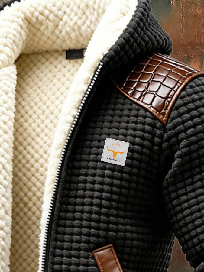 Spencer™ | Textured jacket with embossed leather finishes
