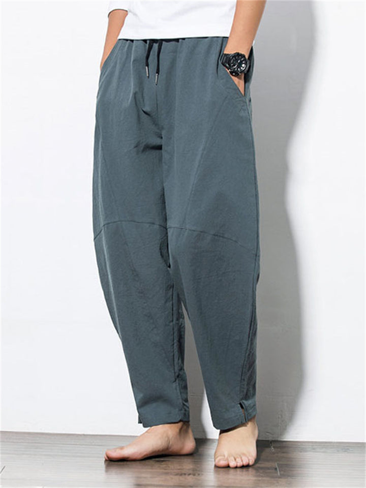 Ronan Men’s Linen Pants – Ultra-Light Cotton Blend with Drawstring Waist