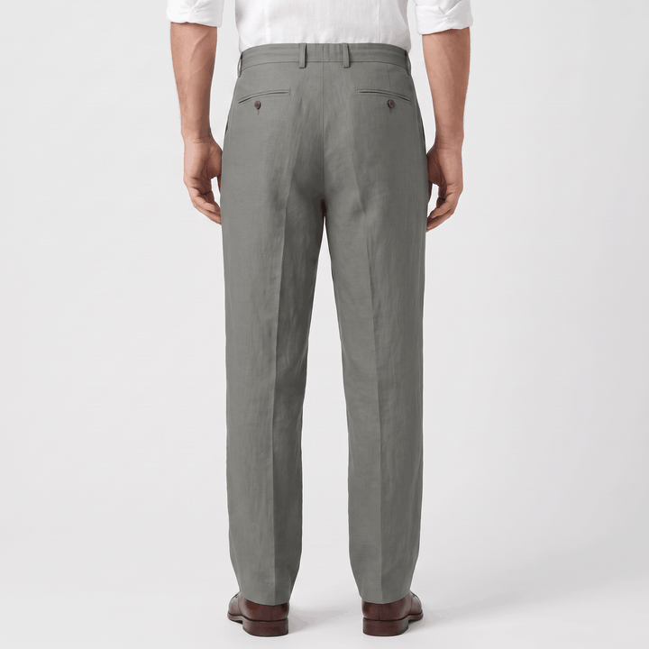 Ethan Linen Drawstring Trousers – Relaxed Straight-Leg Breathable Menswear