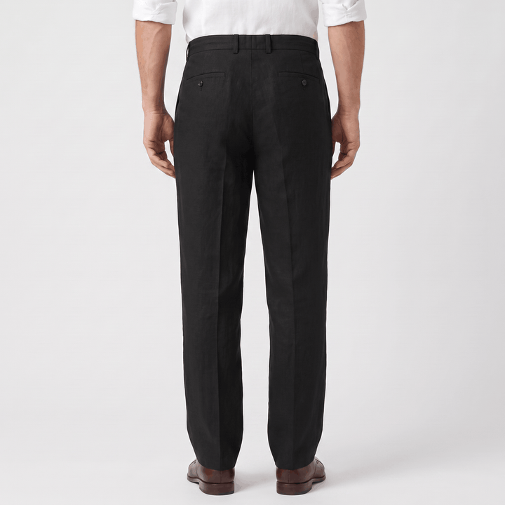 Ethan Linen Drawstring Trousers – Relaxed Straight-Leg Breathable Menswear