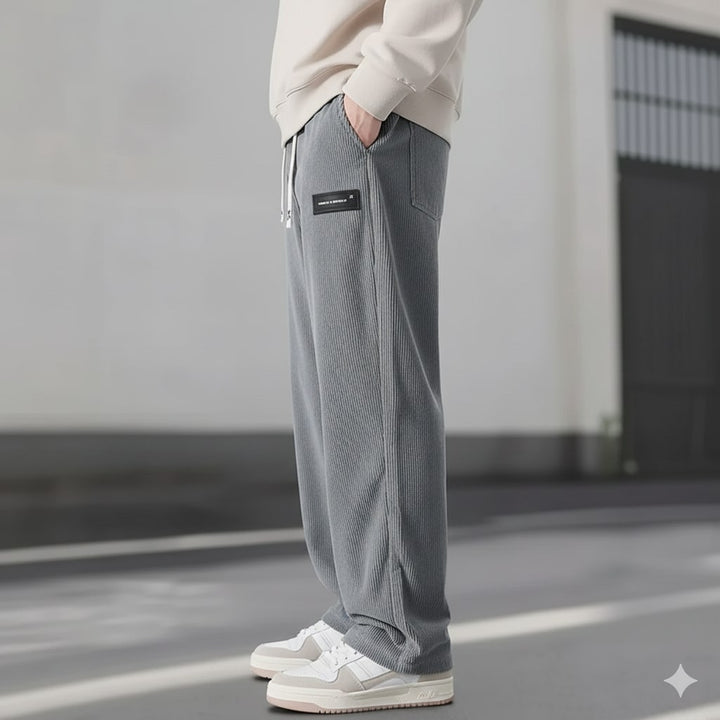 Caleb Men’s Corduroy Sweatpants – Plush Stretch Fabric with Deep Secure Pockets