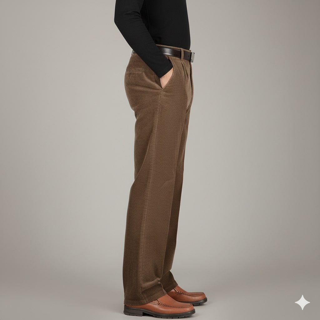 Evan Men’s Corduroy Trousers – Soft Cotton Corduroy Pants