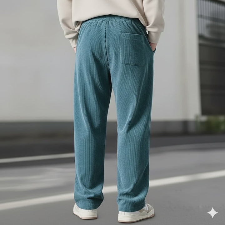 Caleb Men’s Corduroy Sweatpants – Plush Stretch Fabric with Deep Secure Pockets