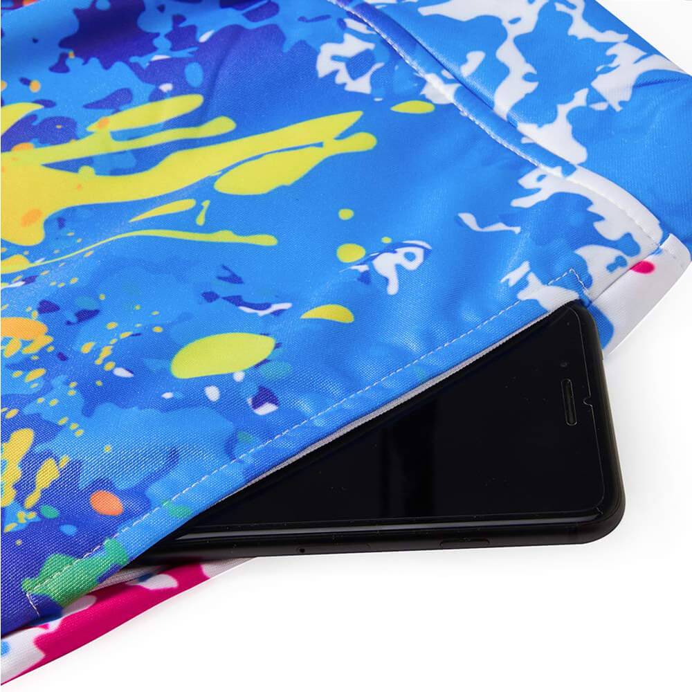 Ethan Wide-Leg Sweatpants – Cotton Blend with Paint-Splash Print and Drawstring Waist