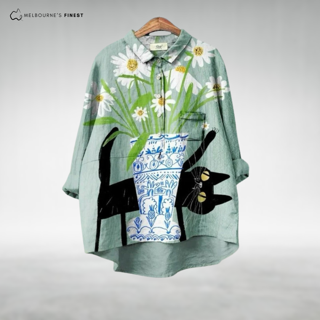 Casey™ Artistic Cat Blouse
