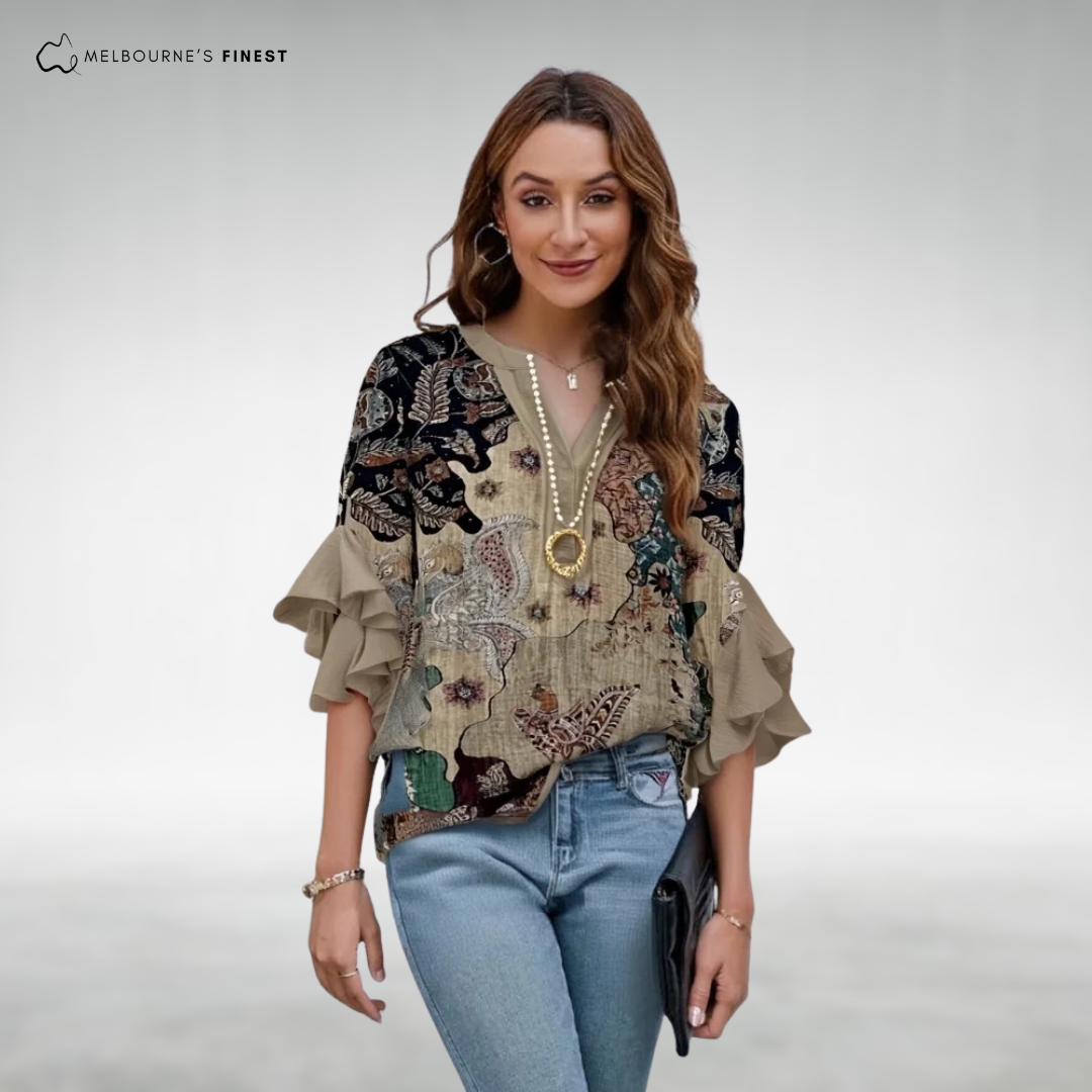 Ariana™ Boho V-Neck Elegant Top