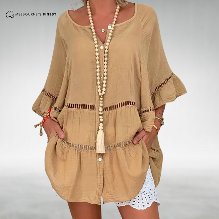 Janna™ Elegant Boho Loose-Fit Shirt