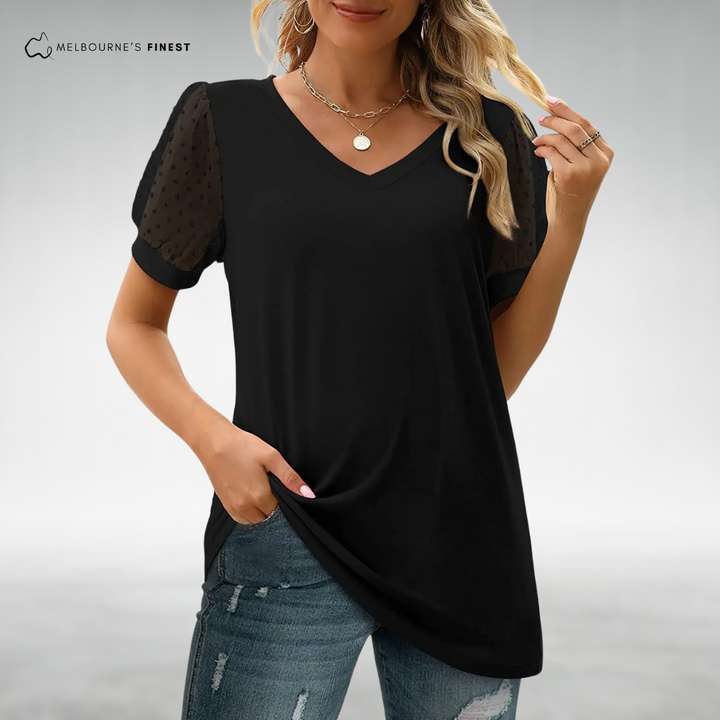 Carly™ Elegant V-Neck Top