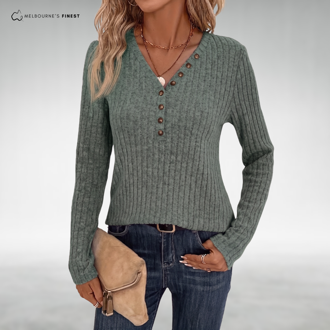 Beth™ Button Knit Top