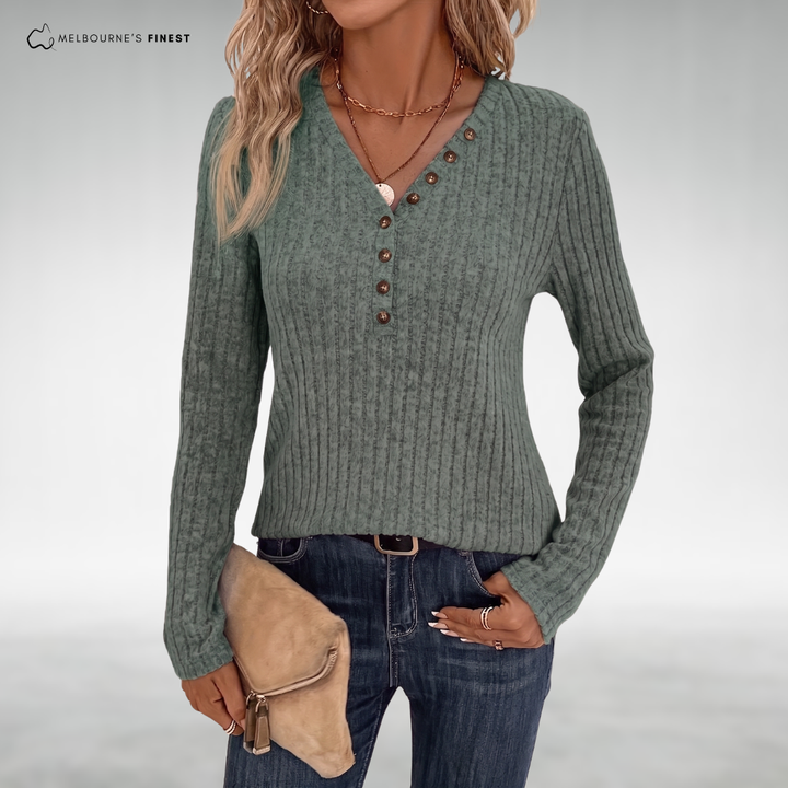 Beth™ Button Knit Top