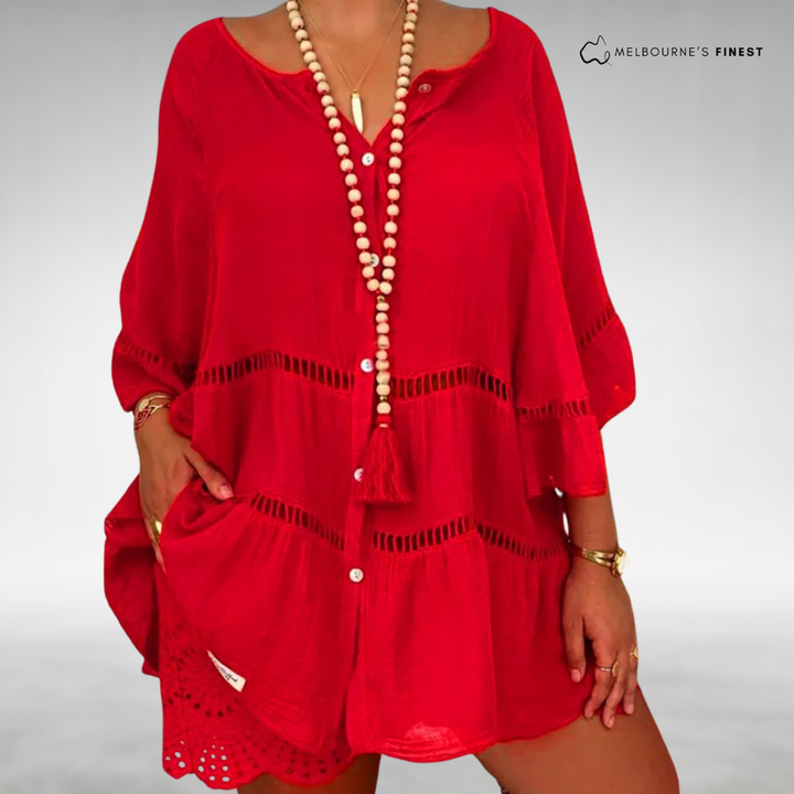 Janna™ Elegant Boho Loose-Fit Shirt