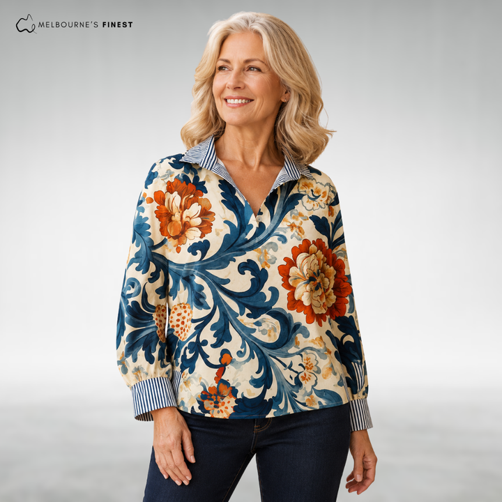 Bonnie™ Elegant Floral Blouse