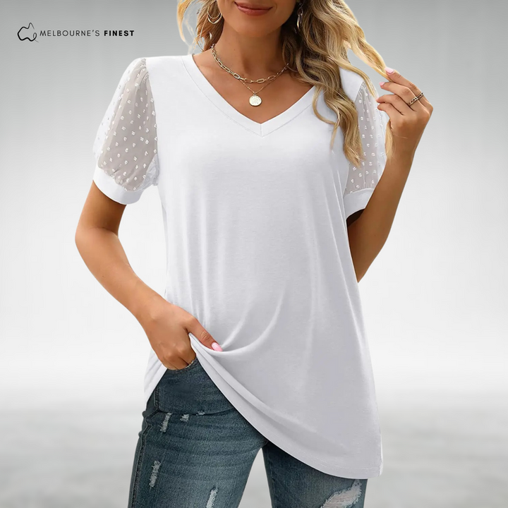 Carly™ Elegant V-Neck Top