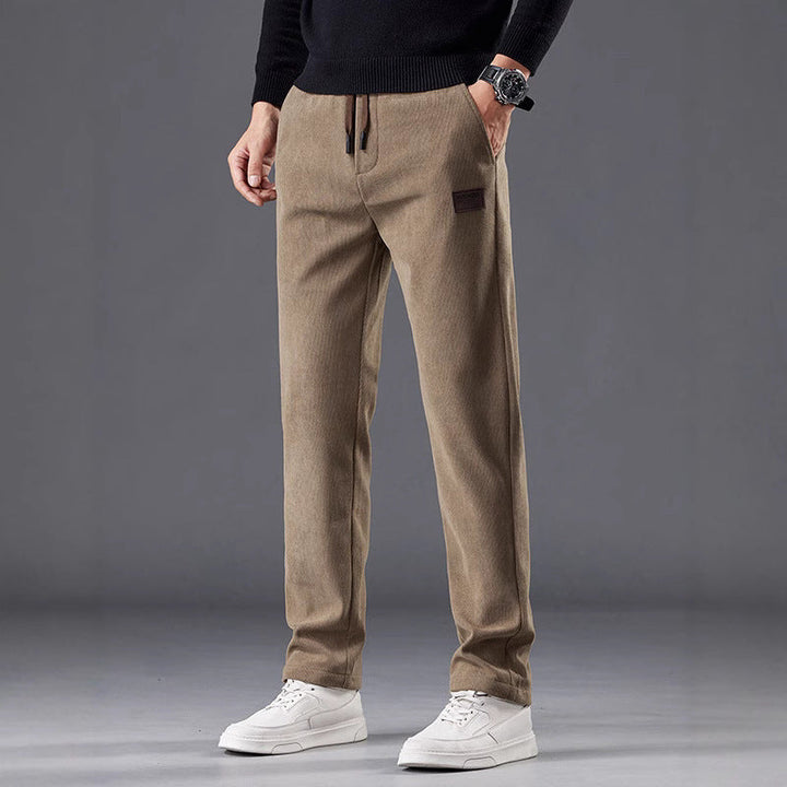 Matteo Corduroy Drawstring Pants – Soft Premium Elastic Waist Casual Trousers