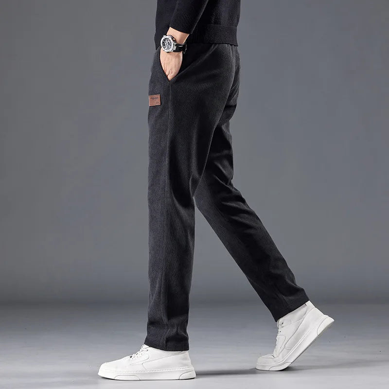 Matteo Corduroy Drawstring Pants – Soft Premium Elastic Waist Casual Trousers