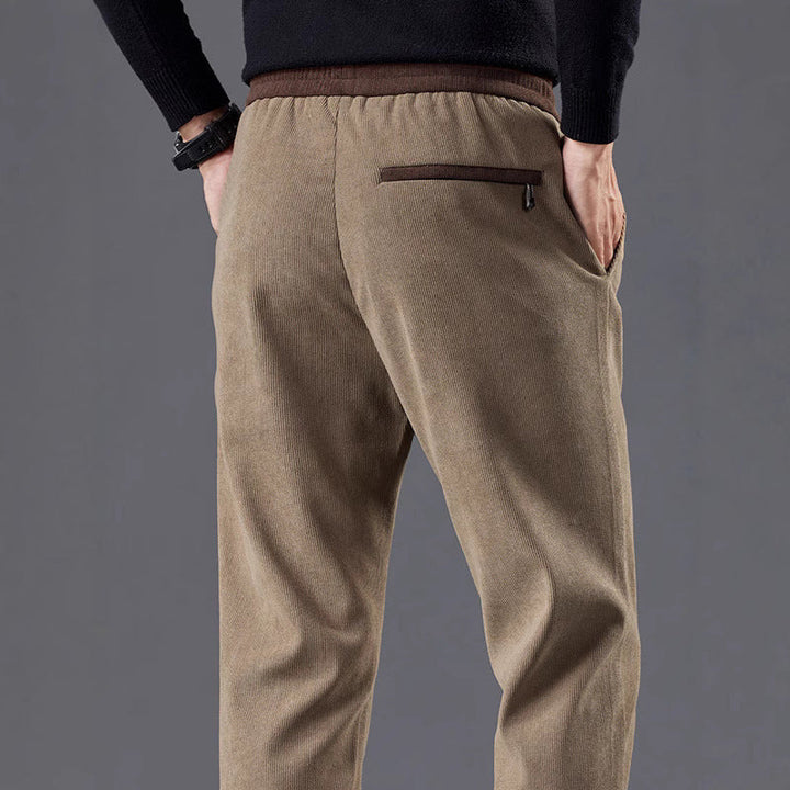 Matteo Corduroy Drawstring Pants – Soft Premium Elastic Waist Casual Trousers