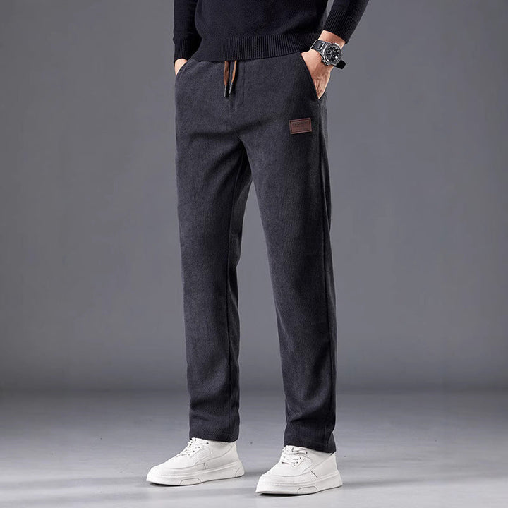 Matteo Corduroy Drawstring Pants – Soft Premium Elastic Waist Casual Trousers
