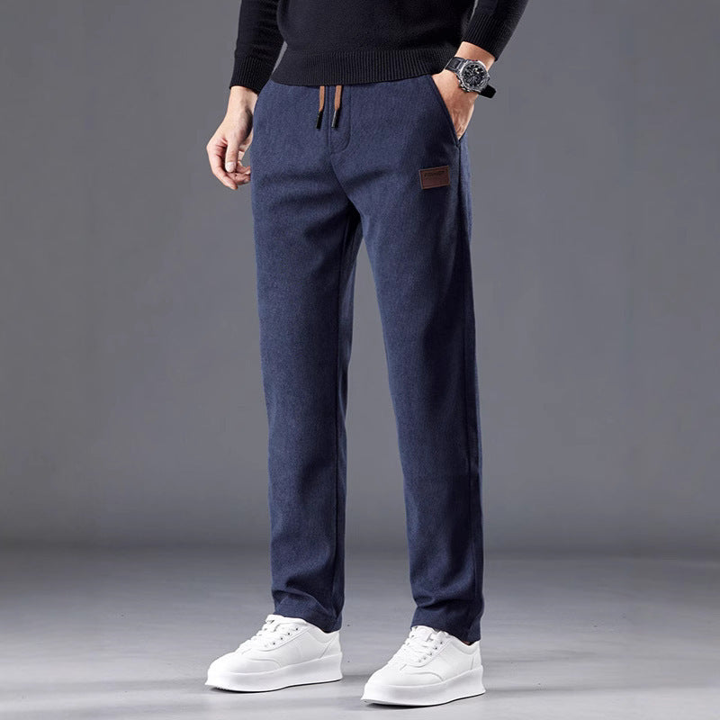 Matteo Corduroy Drawstring Pants – Soft Premium Elastic Waist Casual Trousers