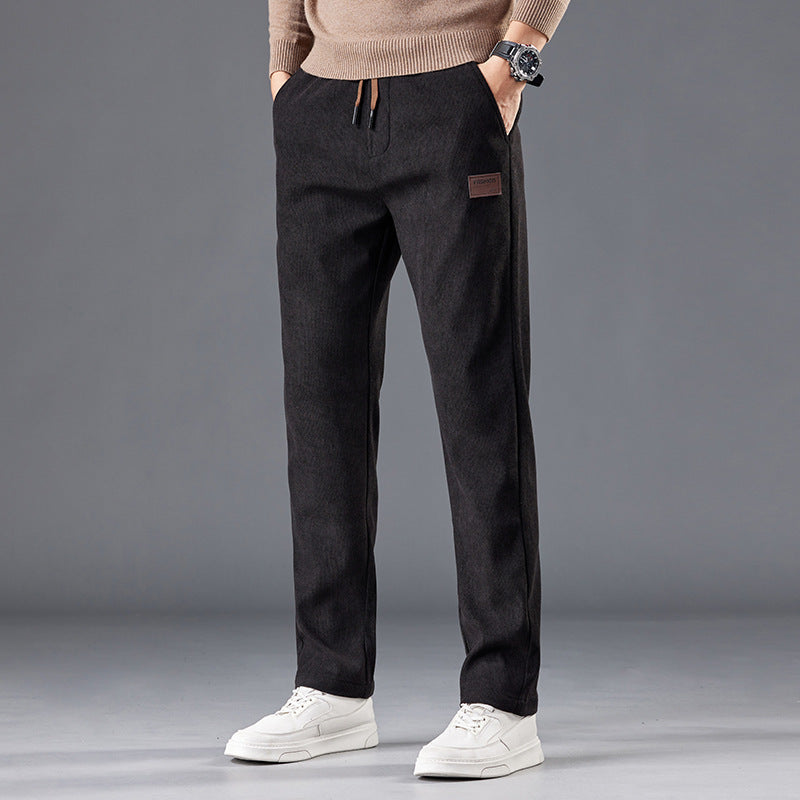 Matteo Corduroy Drawstring Pants – Soft Premium Elastic Waist Casual Trousers