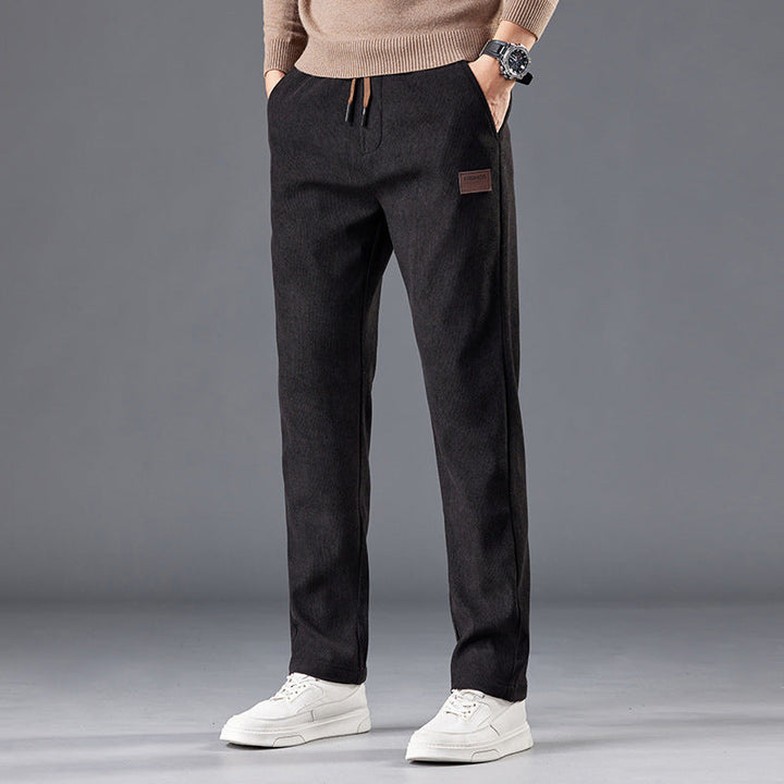 Matteo Corduroy Drawstring Pants – Soft Premium Elastic Waist Casual Trousers