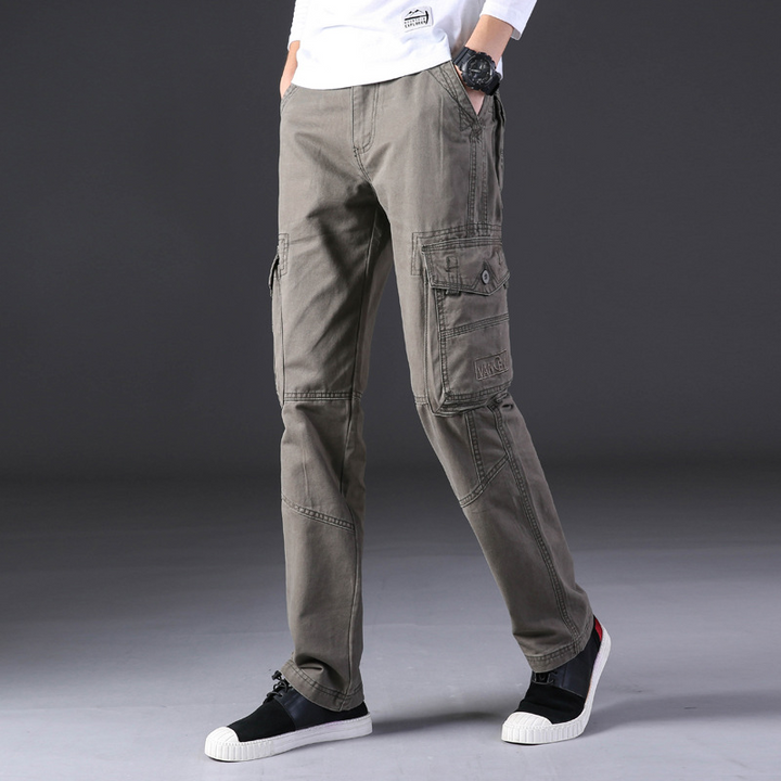 Jaxon Men’s Cargo Pants – Tech Fabric Tactical Trousers with Drawstring Waist & Tapered Fit