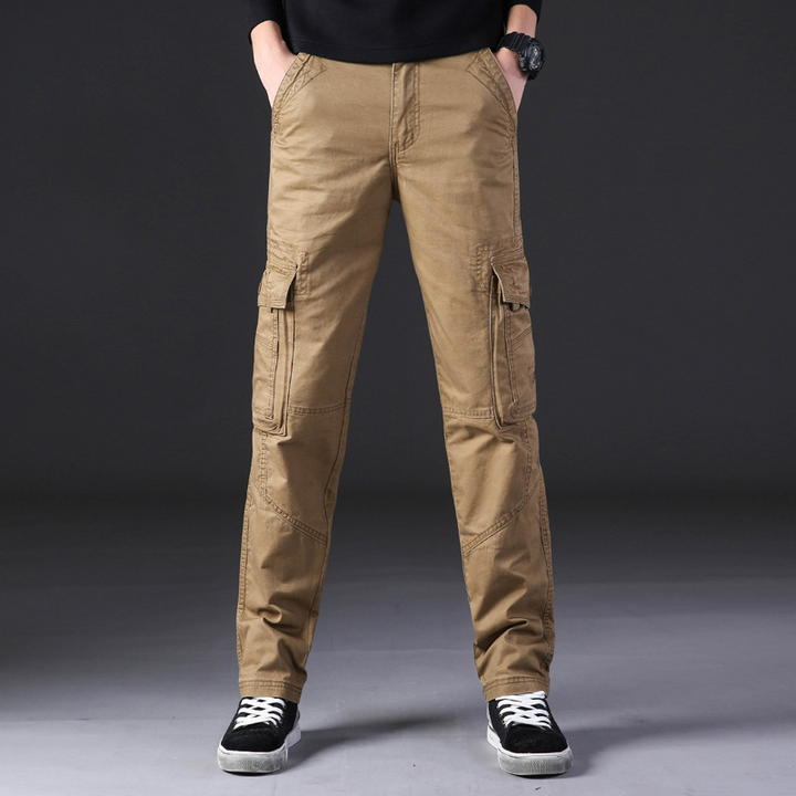 Jaxon Men’s Cargo Pants – Tech Fabric Tactical Trousers with Drawstring Waist & Tapered Fit