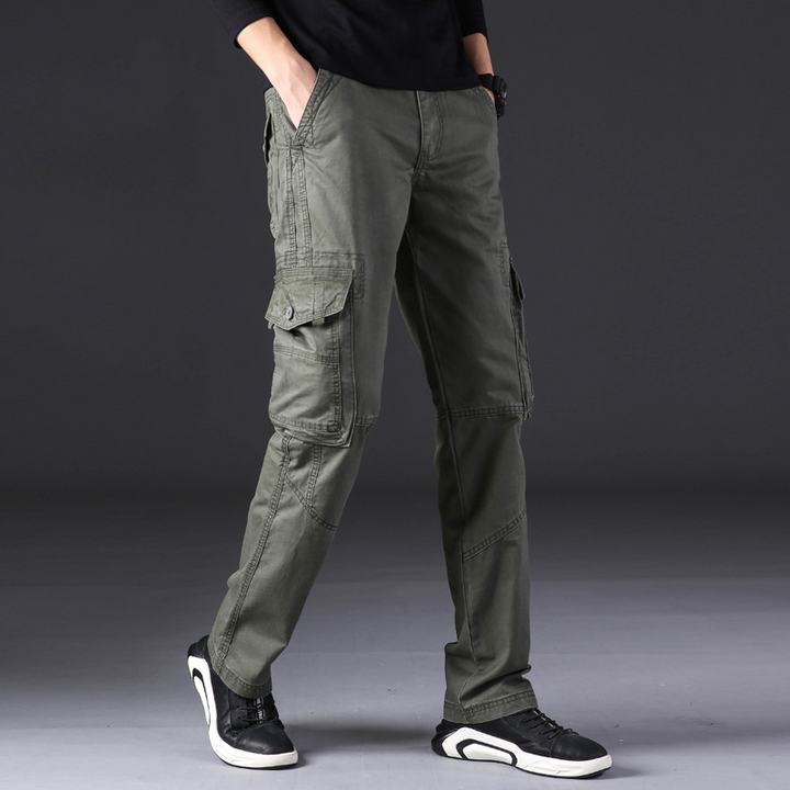 Jaxon Men’s Cargo Pants – Tech Fabric Tactical Trousers with Drawstring Waist & Tapered Fit