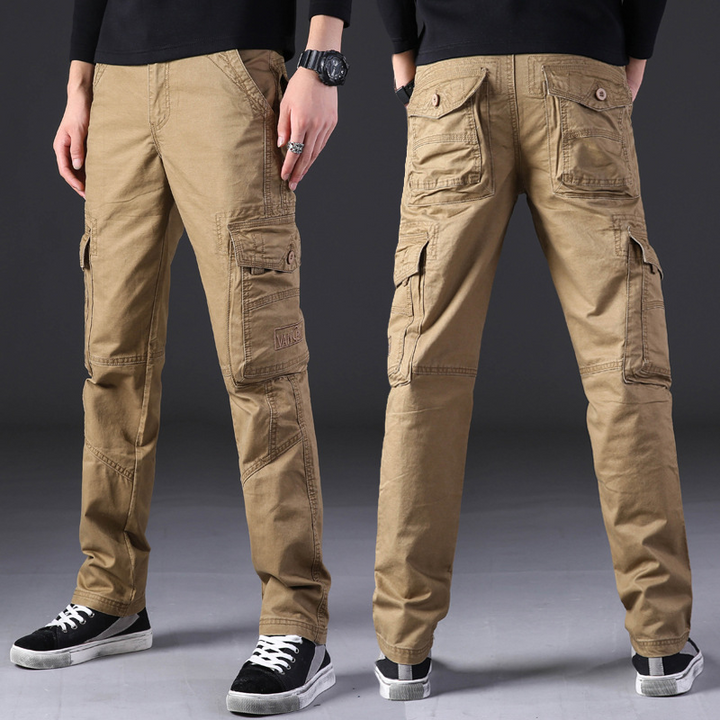 Jaxon Men’s Cargo Pants – Tech Fabric Tactical Trousers with Drawstring Waist & Tapered Fit