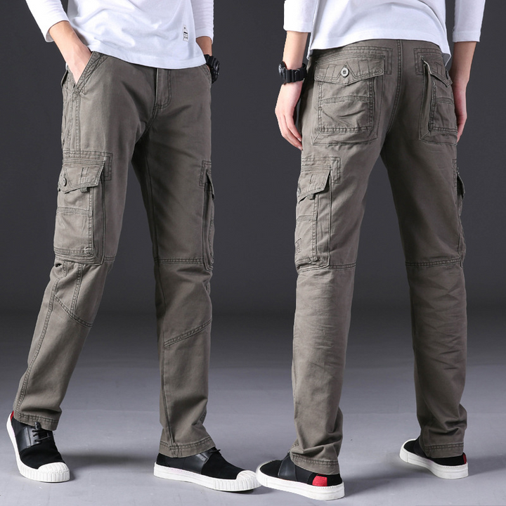 Jaxon Men’s Cargo Pants – Tech Fabric Tactical Trousers with Drawstring Waist & Tapered Fit