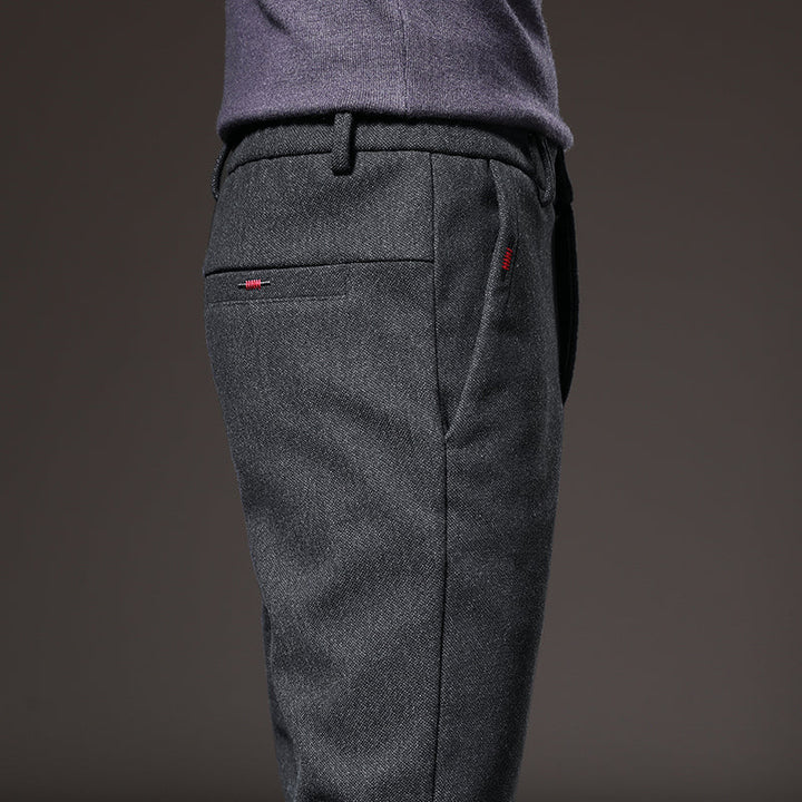 Adrian Men’s Slim Fit Pants – Stretch Cotton Blend with Wrinkle-Resistant Finish