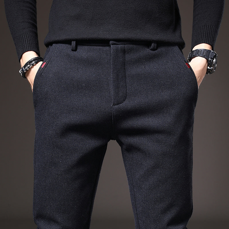 Adrian Men’s Slim Fit Pants – Stretch Cotton Blend with Wrinkle-Resistant Finish