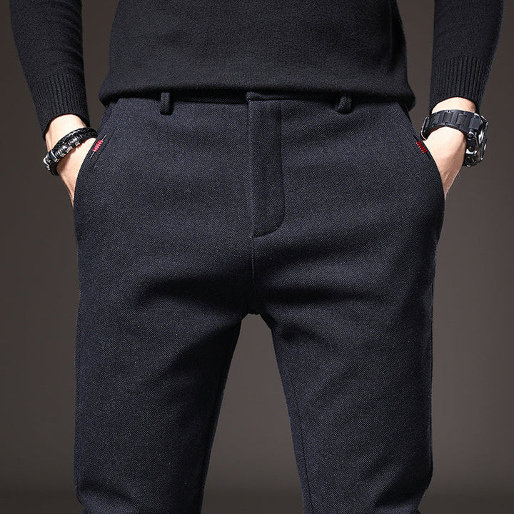 Adrian Men’s Slim Fit Pants – Stretch Cotton Blend with Wrinkle-Resistant Finish