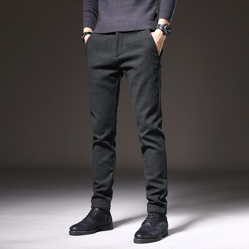 Adrian Men’s Slim Fit Pants – Stretch Cotton Blend with Wrinkle-Resistant Finish
