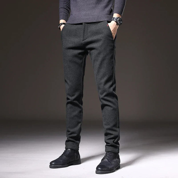 Adrian Men’s Slim Fit Pants – Stretch Cotton Blend with Wrinkle-Resistant Finish