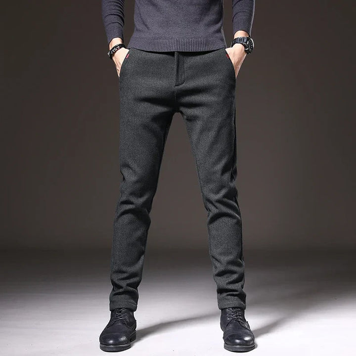 Adrian Men’s Slim Fit Pants – Stretch Cotton Blend with Wrinkle-Resistant Finish