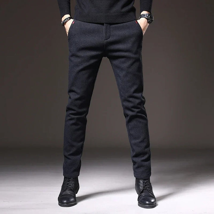 Adrian Men’s Slim Fit Pants – Stretch Cotton Blend with Wrinkle-Resistant Finish