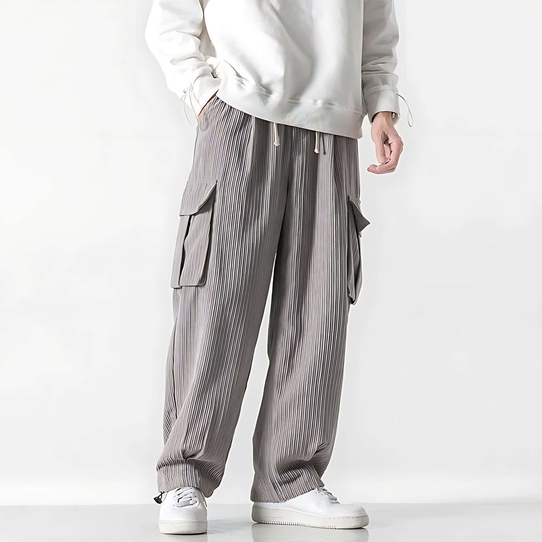 Eliot Corduroy Cargo Pants – Wide-Wale Cotton with Straight-Leg Fit & Drawcord Waist