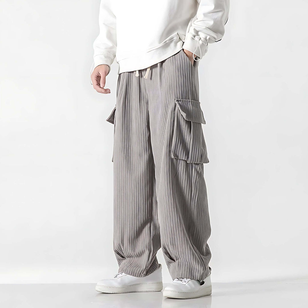Eliot Corduroy Cargo Pants – Wide-Wale Cotton with Straight-Leg Fit & Drawcord Waist