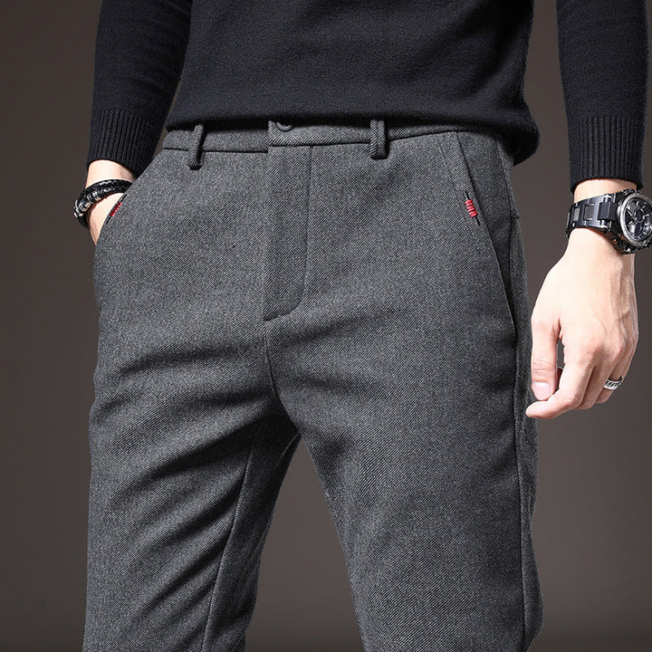 Adrian Men’s Slim Fit Pants – Stretch Cotton Blend with Wrinkle-Resistant Finish