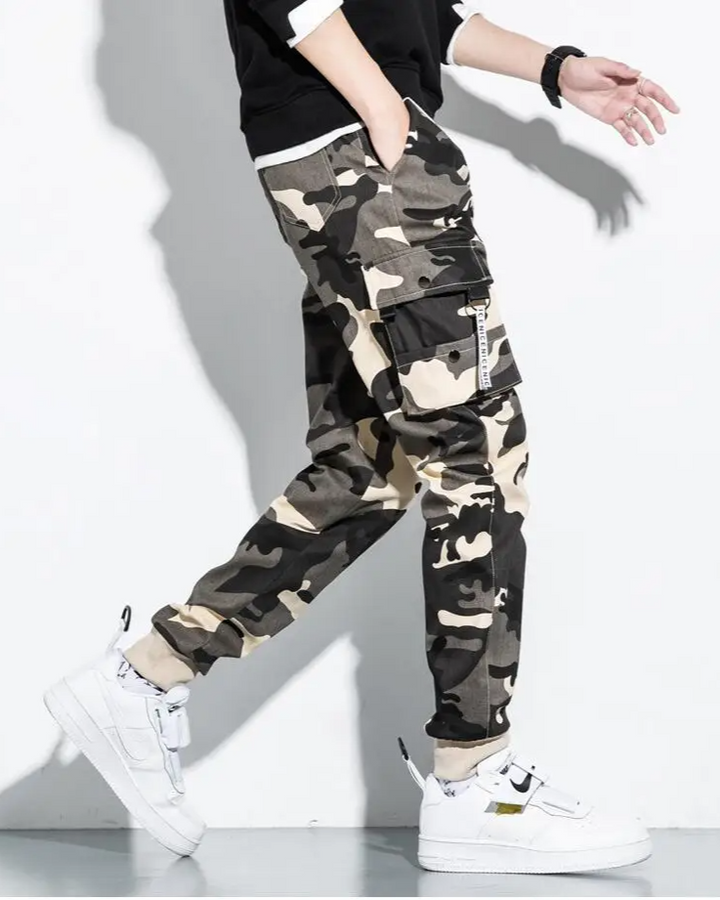 Griffin Men’s Cargo Camo Pants – Tactical Trousers with Adjustable Waist & Utility Pockets