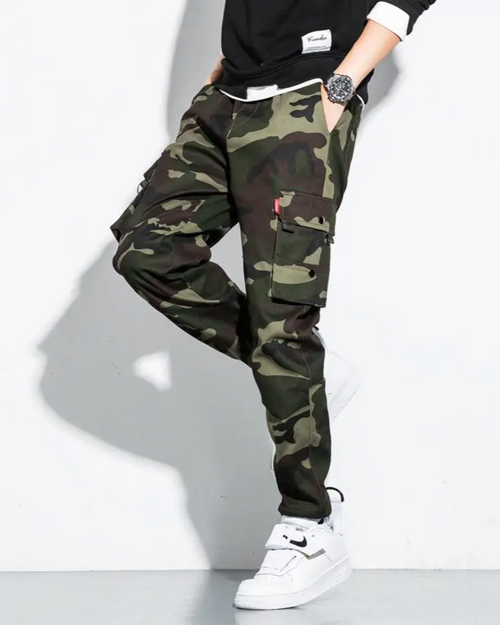 Griffin Men’s Cargo Camo Pants – Tactical Trousers with Adjustable Waist & Utility Pockets