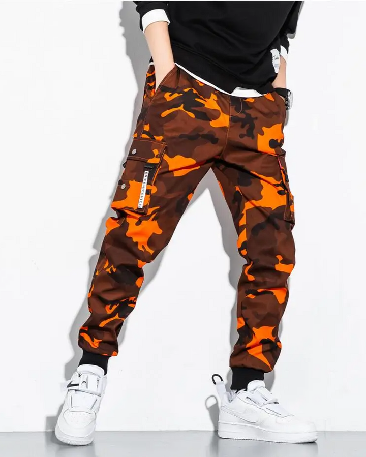 Griffin Men’s Cargo Camo Pants – Tactical Trousers with Adjustable Waist & Utility Pockets