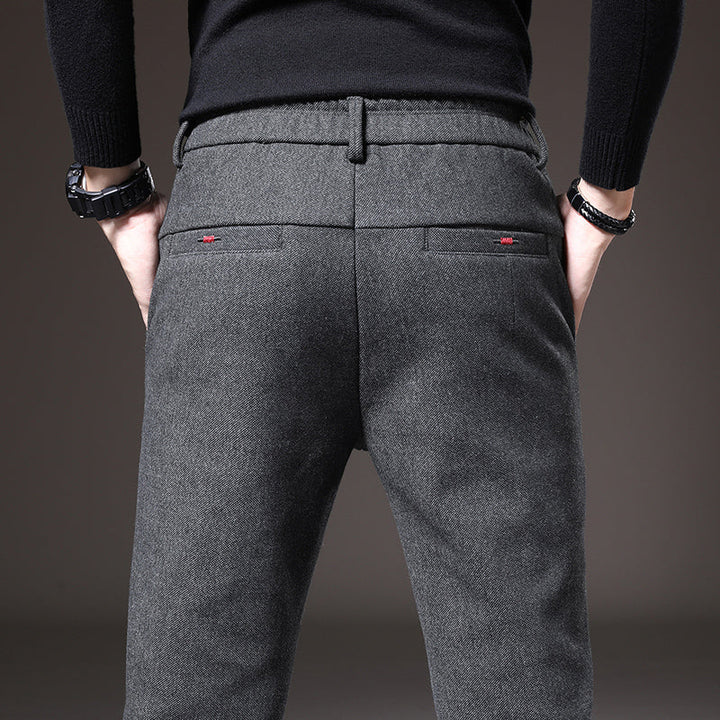 Adrian Men’s Slim Fit Pants – Stretch Cotton Blend with Wrinkle-Resistant Finish