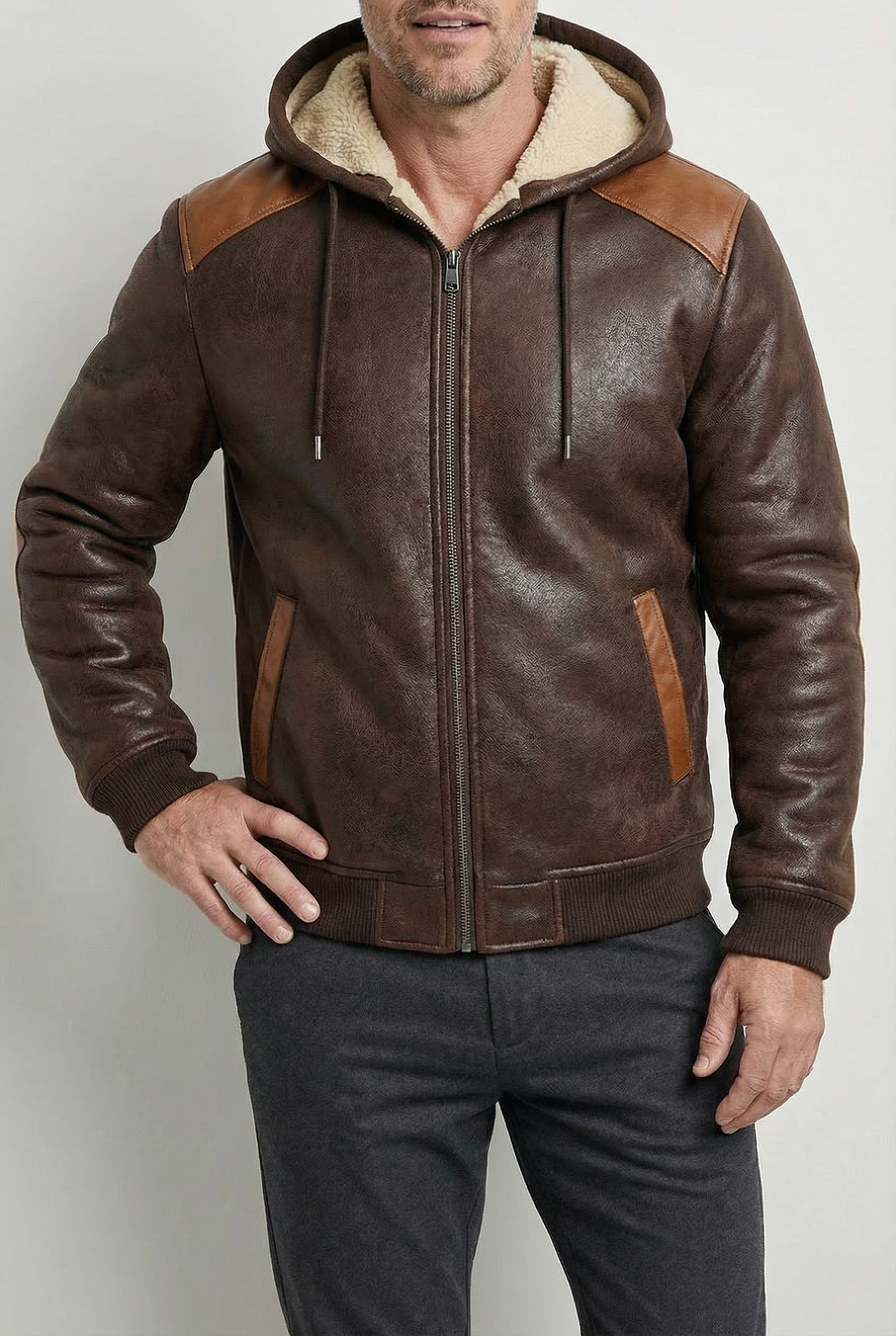 Winston™ | Winter jacket with refined leather details