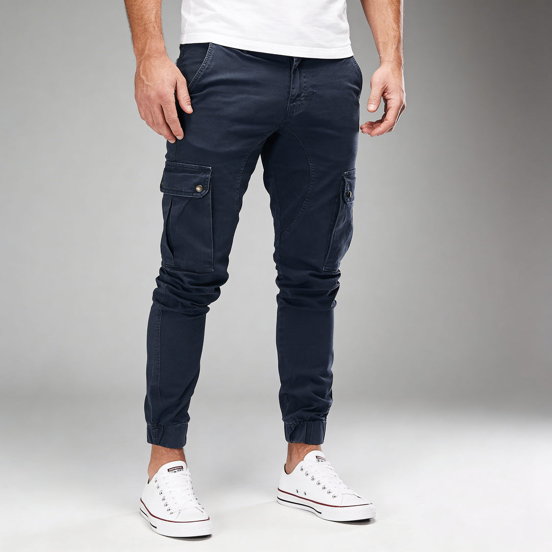 Mariano Utility Modern Urban Pants – Cotton Blend Multi-Pocket Casual Trousers